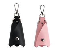 HoJJaSelect 2Pcs Cool Leather Bat Keyring Foldable Bright Creative Personalised Key Ring Large Capacity Bat Wrap Key Holder for Fashion Keychain Accessories