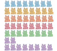 HoJJaSelect 50Pcs Colorful Luminous Resin Mini Frogs Compact Lightweight Sculpture Miniature Resin Frog Lovely Tiny Frog Figurines for Garden Dollhouse Decoration