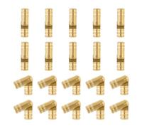 HOJLKLD 20Pcs 5 mm Hidden Brass Barrel Hinges, 135 Degree Opening Angle Concealed Small Hinges for DIY Jewelry Cabinet Door Wooden Box, Invisible Tiny Barrel Hinge (20, 5x19 mm)