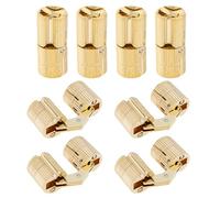 HOJLKLD 8Pcs 12 mm Hidden Brass Barrel Hinges, 180 Degree Opening Angle Concealed Furniture Hinges for DIY Jewelry Box Hand Craft (8, 12mm)