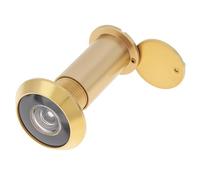 HOJLKLD Door Viewer, 200-degree 16mm Peephole with Rotating Privacy Cover for 35-60mm(1-3/8" to 2-3/8") Doors, Wide Angle Door Spy Hole for Front Door (Gold)