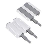 HOJLKLD Double Push to Open Door Latch, 2 Pack Magnetic Push Latches Heavy Duty Push Release Catches Kitchen Drawer Pop Out Latch