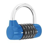 HOJLKLD Gym Locker Lock 5 Letter Word Lock Safety Padlock Combination Lock for School Gym Locker,Sports Locker,Fence,Toolbox,Case,Hasp Storage (1, Blue)