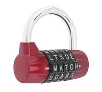 HOJLKLD Gym Locker Lock 5 Letter Word Lock Safety Padlock Combination Lock for School Gym Locker,Sports Locker,Fence,Toolbox,Case,Hasp Storage (1, Red)