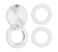 HOJLKLD Peephole Cover, Solid Brass Privacy Door Viewer Cover with Double-Sided Self-Adhesive Tape for 5/8 inch Diameter Door Peephole (1, Silver)