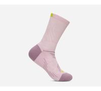 HOKA Bondi Quarter Run Sock in Lilac Cream, Size XL