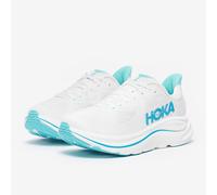 HOKA Men's Clifton 10 Road Running Shoes in White/Skyward Blue, Size 10.5