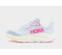 HOKA Kid's Clifton 10 Road Running Shoes in Overcast/Neon Dragonfruit, Size 5.5Y