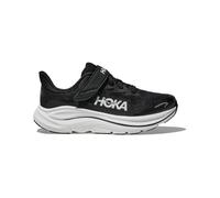 HOKA Kid's Clifton 10 Road Running Shoes in Black/White, Size 12K