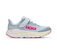 HOKA Kid's Clifton 10 Road Running Shoes in Overcast/Neon Dragonfruit, Size 13K