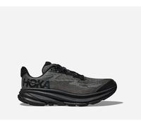 HOKA Clifton 9 in Black/Carbon Black, Size 3Y