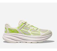 HOKA Clifton One9 Lifestyle Shoes in Truffle Salt/Neon Lime, Size 4.5