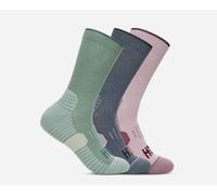 HOKA Crew Run Sock 3-Pack in Rosemary/Faded Navy/Lilac Cream, Size Small