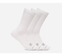 HOKA Crew Run Sock 3-Pack in White/White/White, Size Large