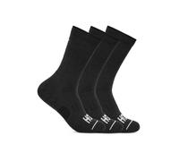 HOKA Crew Run Sock 3-Pack in Black/Black/Black, Size Medium