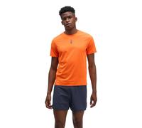 HOKA Men's EveryRun Short Sleeve Top in Electric Tangerine, Size Medium