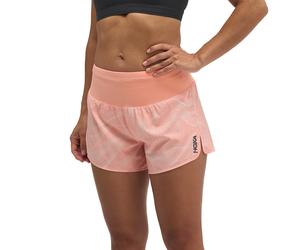 Hoka Glide Mid-Rise 3.5 Inch Women's Brief Shorts | UK S in Sunstone Print