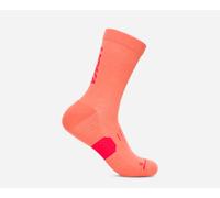 HOKA Graphic Crew Run Sock in Neon Cantaloupe, Size XL