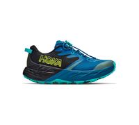 Hoka - Kid's hiking shoes - Speedgoat 7 Big Kids Black/Night Glow Blue - Kid Size 5 US Blue 5 US