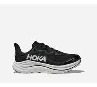 HOKA Kid's Clifton 10 Road Running Shoes in Black/White, Size 2.5Y