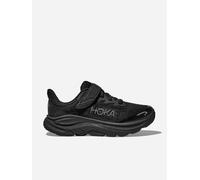 HOKA Kid's Clifton 10 Road Running Shoes in Black, Size 1K