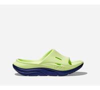 HOKA Kid's Ora Recovery Slide 3 in Lettuce/Bellwether Blue, Size 3Y