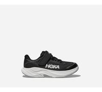 HOKA Kid's Rincon 4 Road Running Shoes in Black/White, Size 10.5K