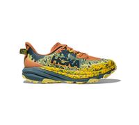 HOKA Kid's Speedgoat 6 Trail Shoes in Obsidian/Outer Orbit, Size 5.5
