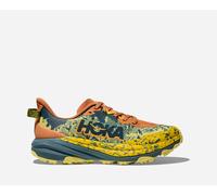 HOKA Kid's Speedgoat 6 Trail Shoes in Terra Cotta/Mountain Fog, Size 2.5Y
