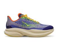 Hoka Mach 6 Textile Synthetic Youth Comfort Trainers - Ultramarine Electric Tangerine - Size:UK 4