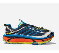 HOKA Mafate Three2 in Black/Diva Blue, Size 4.5