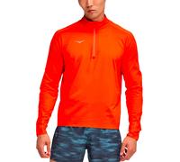 Hoka - Men's half-zip trail running T-shirt - M GlideTech Quarter Zip Lava for Men - Size M - Orange Orange