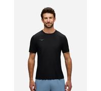 HOKA Men's Airolite Run Short Sleeve Top in Black, Size Small