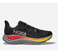 HOKA Men's Clifton 10 Road Running Shoes in Black/Galactic Grey, Size 9