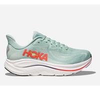 Hoka Clifton 10 Shoes Green Orange SS26, Size EU 45 1/3