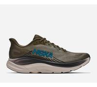 HOKA Men's Clifton 11 Road Running Shoes in Antique Olive/River Rock Grey, Size 9.5 W