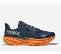 HOKA Men's Clifton 9 GORE-TEX in Stormy Skies/Orange Zest, Size 8.5