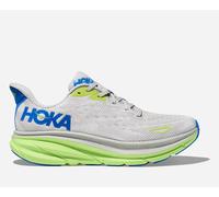 HOKA Men's Clifton 9 Road Running Shoes in Stardust/Electric Cobalt, Size 7