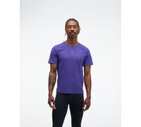 HOKA Men's EveryRun Short Sleeve Top in Cosmic Purple, Size 2XL