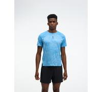 HOKA Men's EveryRun Short Sleeve Top in Mineral Blue Prt, Size Medium