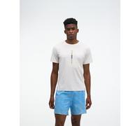 HOKA Men's EveryRun Short Sleeve Top in White/Multi, Size Medium