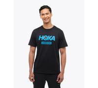 HOKA Men's London City T-Shirt in Black, Size Large