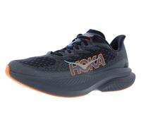 Hoka Men's Mach 6 Sneaker, Black/Electric Tangerine, 12.5