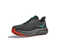 HOKA Men's Mach 6 Sneaker, Black/Electric Tangerine, 14