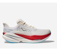 HOKA Men's Mach X 3 Road Running Shoes in White/Alabaster, Size 9