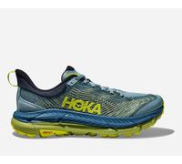 HOKA Men's Mafate Speed 4 in Stone Blue/Dark Citron, Size 6.5
