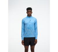 HOKA Men's SkyForm Half Zip in Mineral Blue Prt, Size XL
