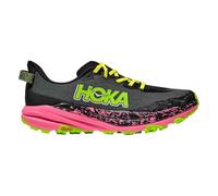 HOKA Men's Speedgoat 6 Trail Shoes in Black/Neon Rose, Size 9
