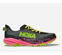 HOKA Men's Speedgoat 6 Trail Shoes in Black/Neon Rose, Size 11.5