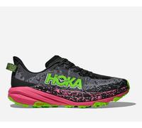 HOKA Men's Speedgoat 6 Trail Shoes in Black/Neon Rose, Size 7.5
